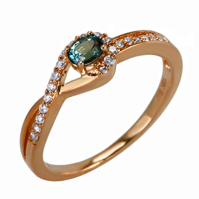 Amazon.com: QUEEN - 14k Rose Gold Antique Engagement/Wedding Ring with  Alexandrite stones : Handmade Products