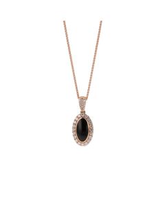 BLACK CORAL DIAMOND PENDANT | KABANA