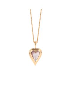 14K Rose Gold Heart Pendant with Pink Mother of Pearl designed by Kabana for St Maarten-Majesty Jewelers 