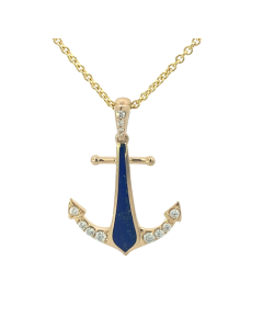 Anchor Lapis Necklace