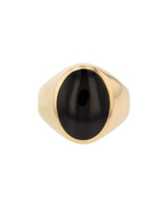 MEN BLACK CORAL RING | KABANA JEWELRY