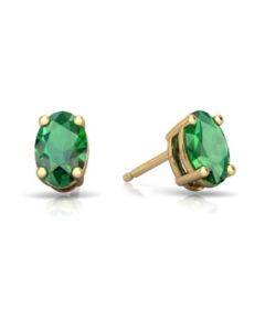 EMERALD STUD EARRINGS | EMERALD JEWELRY