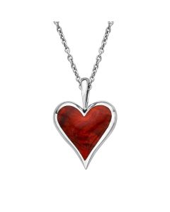 SILVER SPINY RED HEART NECKLACE | KABANA