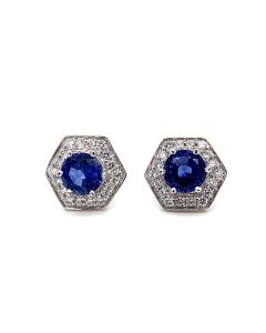 DIAMOND SAPPHIRE EARRINGS | SAPPHIRE JEWELRY