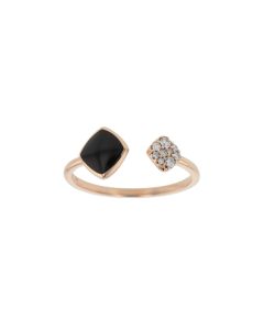 LADY'S BLACK CORAL DIAMOND RING | KABANA