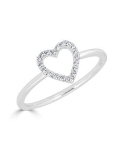 HEART OUTLINE FASHION RING | DIAMOND JEWELRY