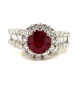 ROUND RUBY RING | RUBY JEWELRY
