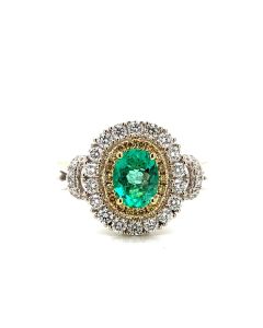 OVAL EMERALD RING | EMERALD JEWELRY