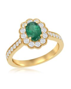 EMERALD DIAMOND RING | EMERALD JEWELRY