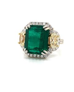 EMERALD CUT EMERALD RING | EMERALD JEWELRY