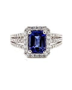 EMERALD CUT TANZANITE RING | TANZANITE JEWELRY