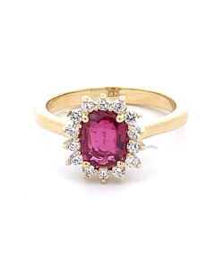 OVAL SHAPE RUBY RING