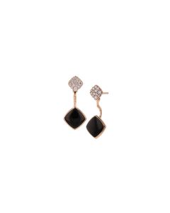 BLACK CORAL DIAMOND EARRING | KABANA