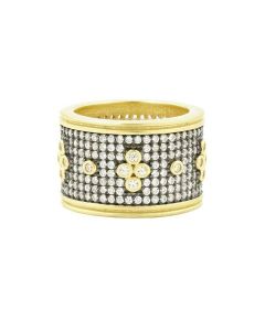 PAVE CLOVER WIDE RING | FREIDA ROTHMAN